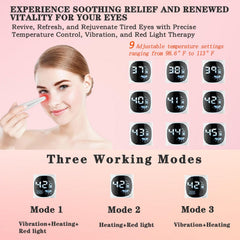 Vowleike Eye Lift Wand red light therapy visual for skin rejuvenation benefits.