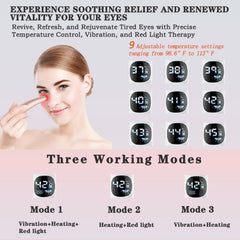 Vowleike Eye Lift Wand thermo LCD display enables temperature-controlled massage for sensitive eyes.