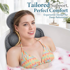 VOXOR pillow features 54 suction cups for secure grip on tub surfaces