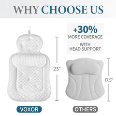 VOXOR bath pillow with 5D air mesh dries quickly after use