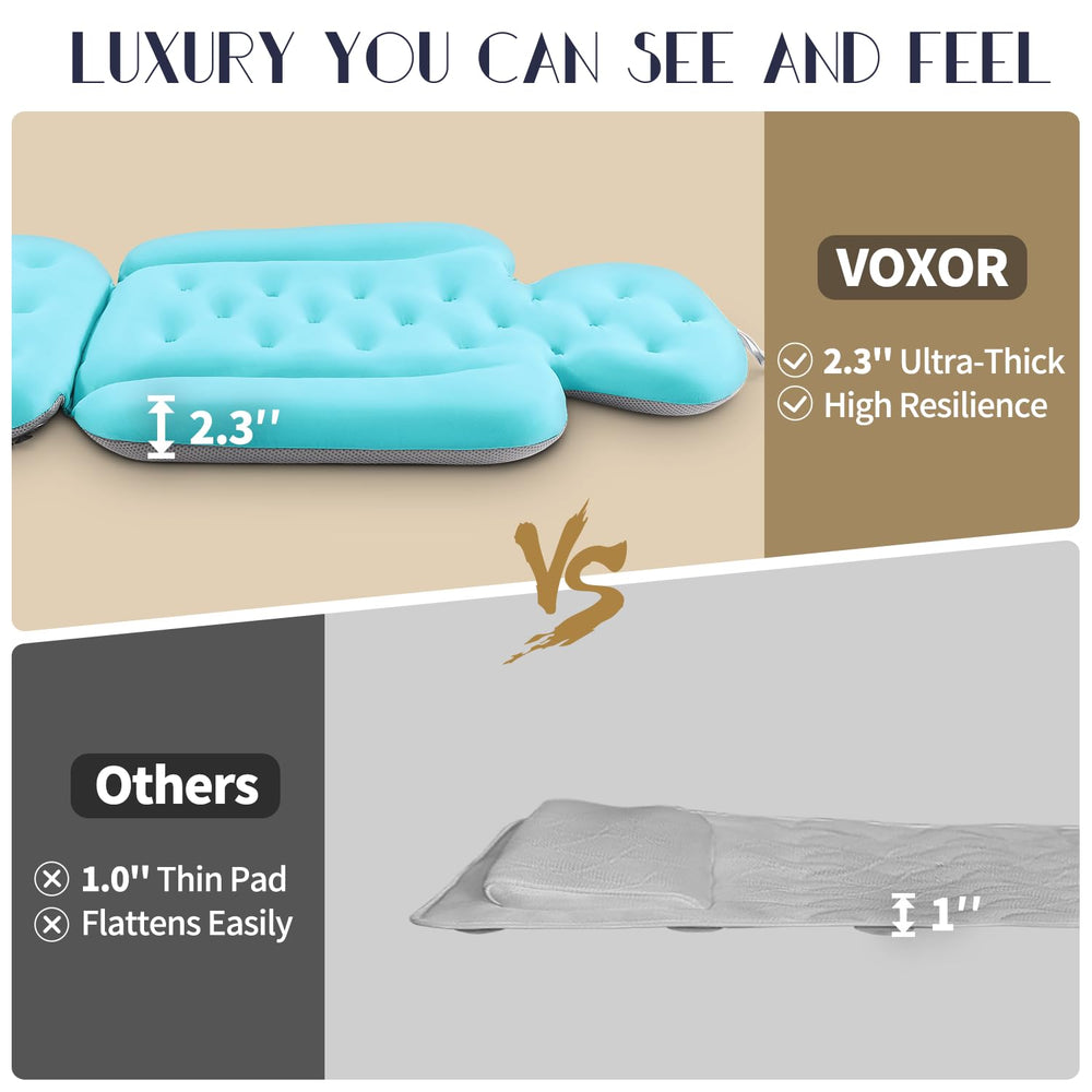 VOXOR full body cushion for tub reduces pressure on head, back, shoulders