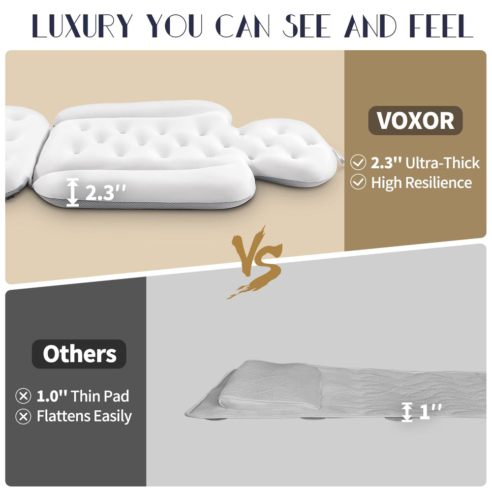 VOXOR bath pillow luxury soft cushion supports long soaks