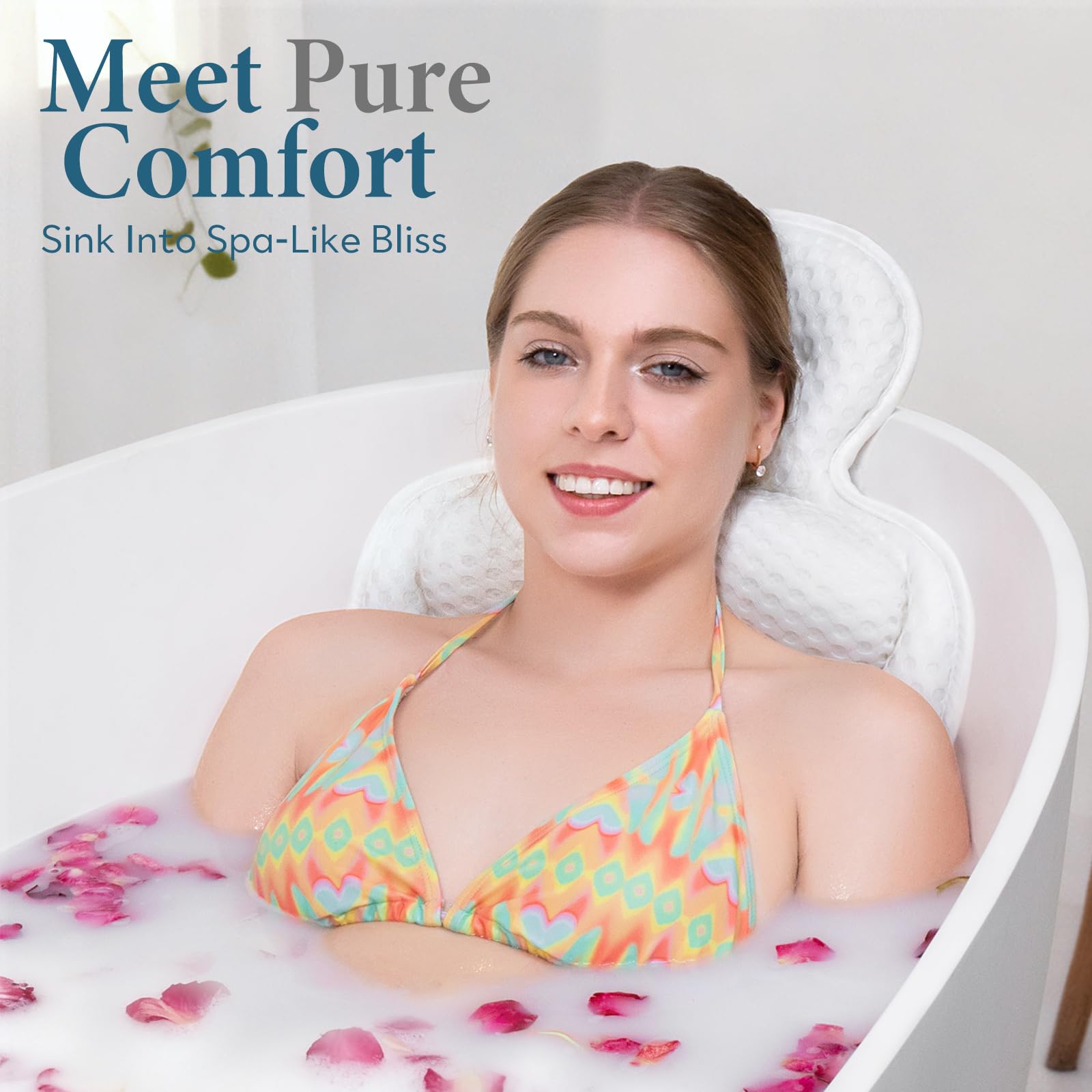 VOXOR pillow fits most tub types for universal comfort