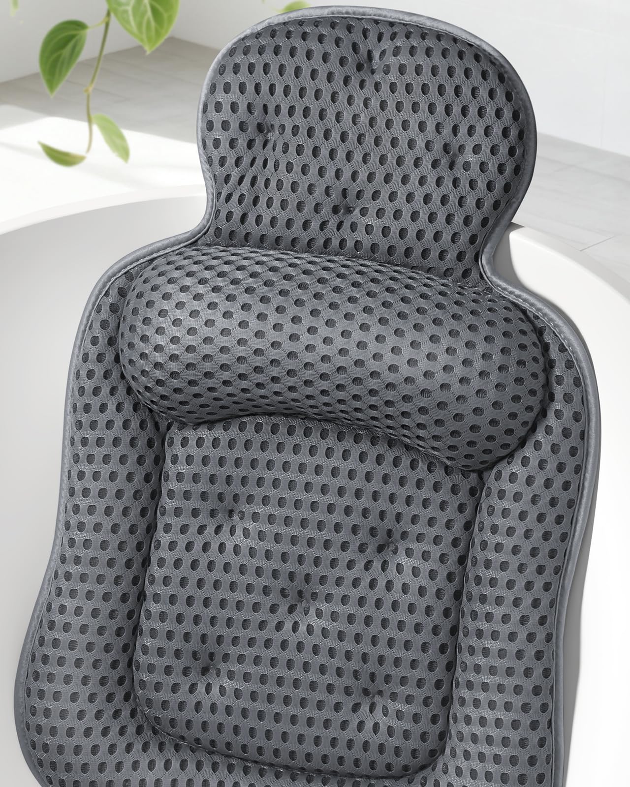 VOXOR bath pillow provides extra-large head and neck support for comfortable soaks