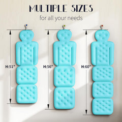 VOXOR full body bath pillow side view highlights ergonomic back and neck cushioning