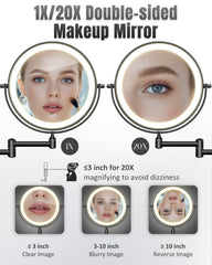 VPU led-lighted-mirror-1x-20x enables precise eyeliner