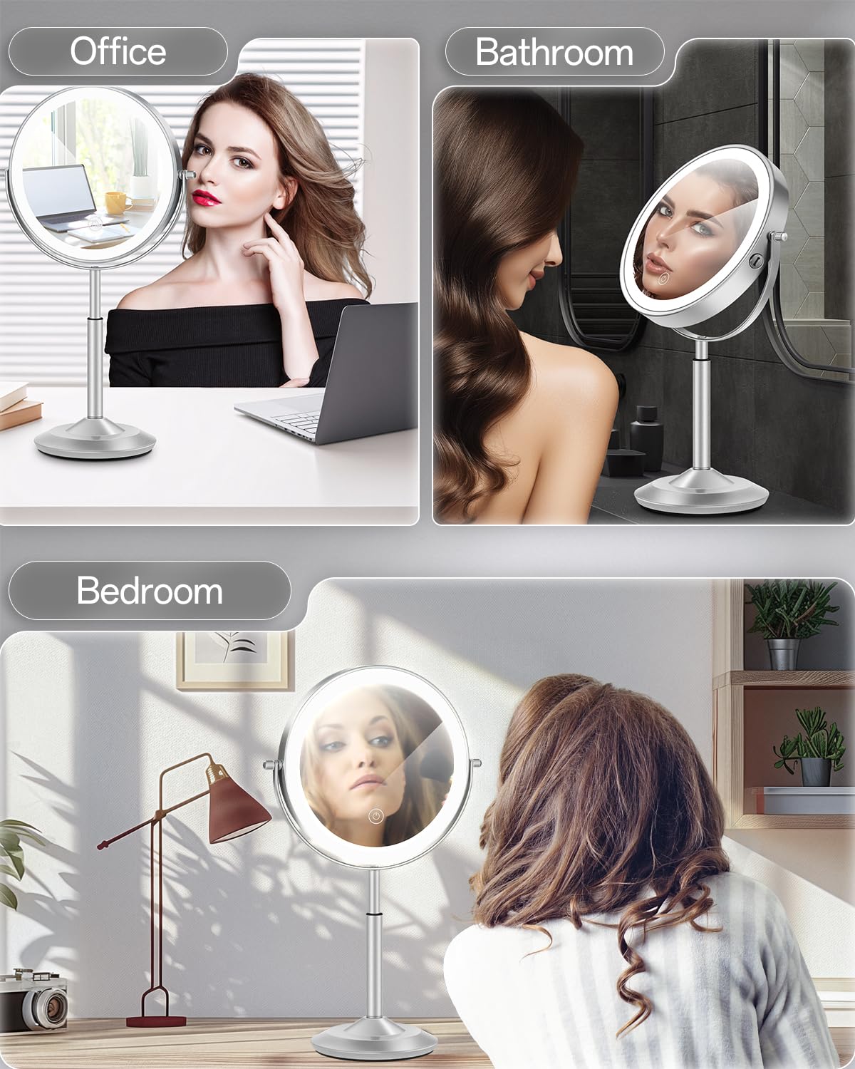 VPU makeup mirror gift-ready packaging suitable for bedrooms or hotels