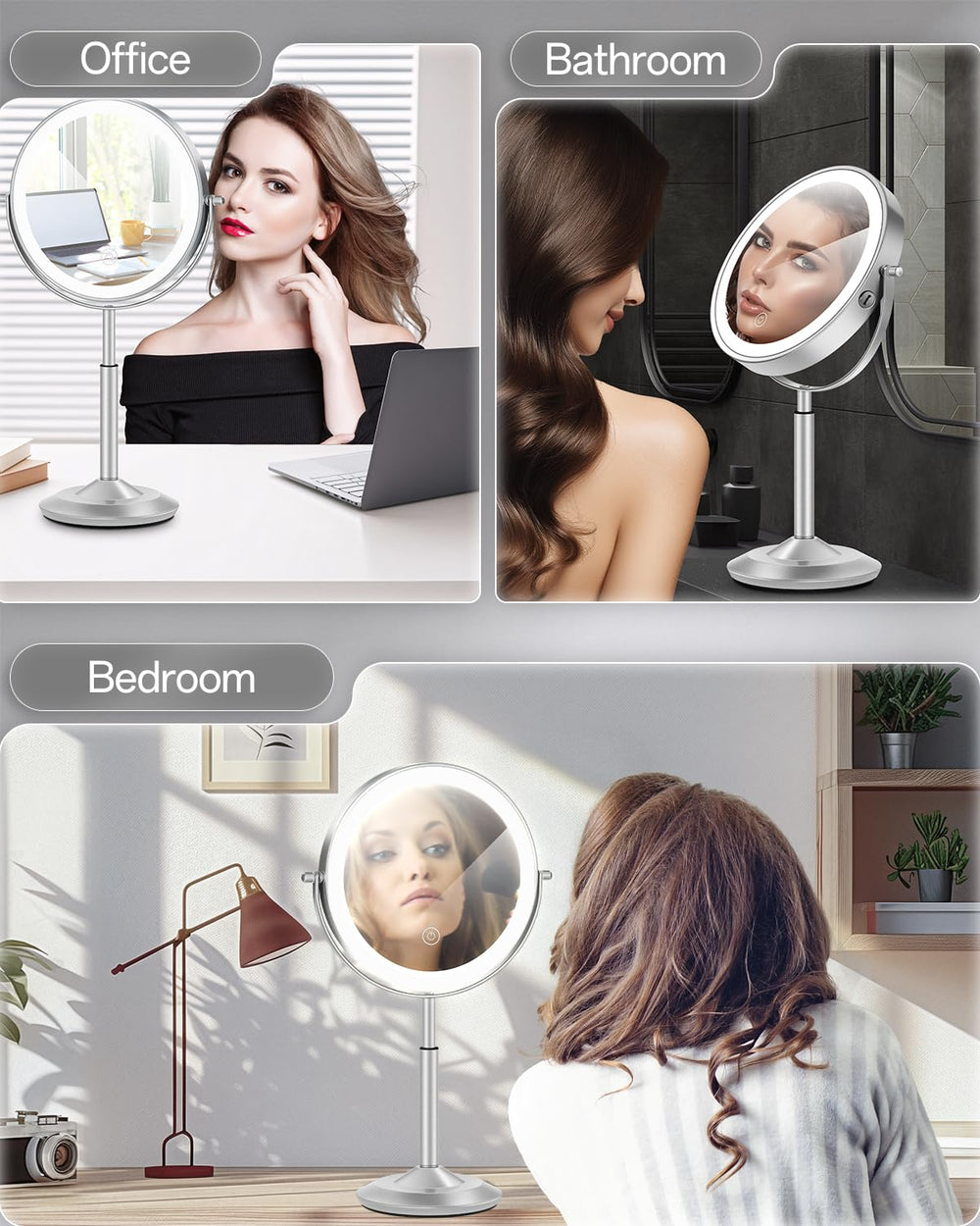 VPU makeup mirror gift-ready packaging suitable for bedrooms or hotels