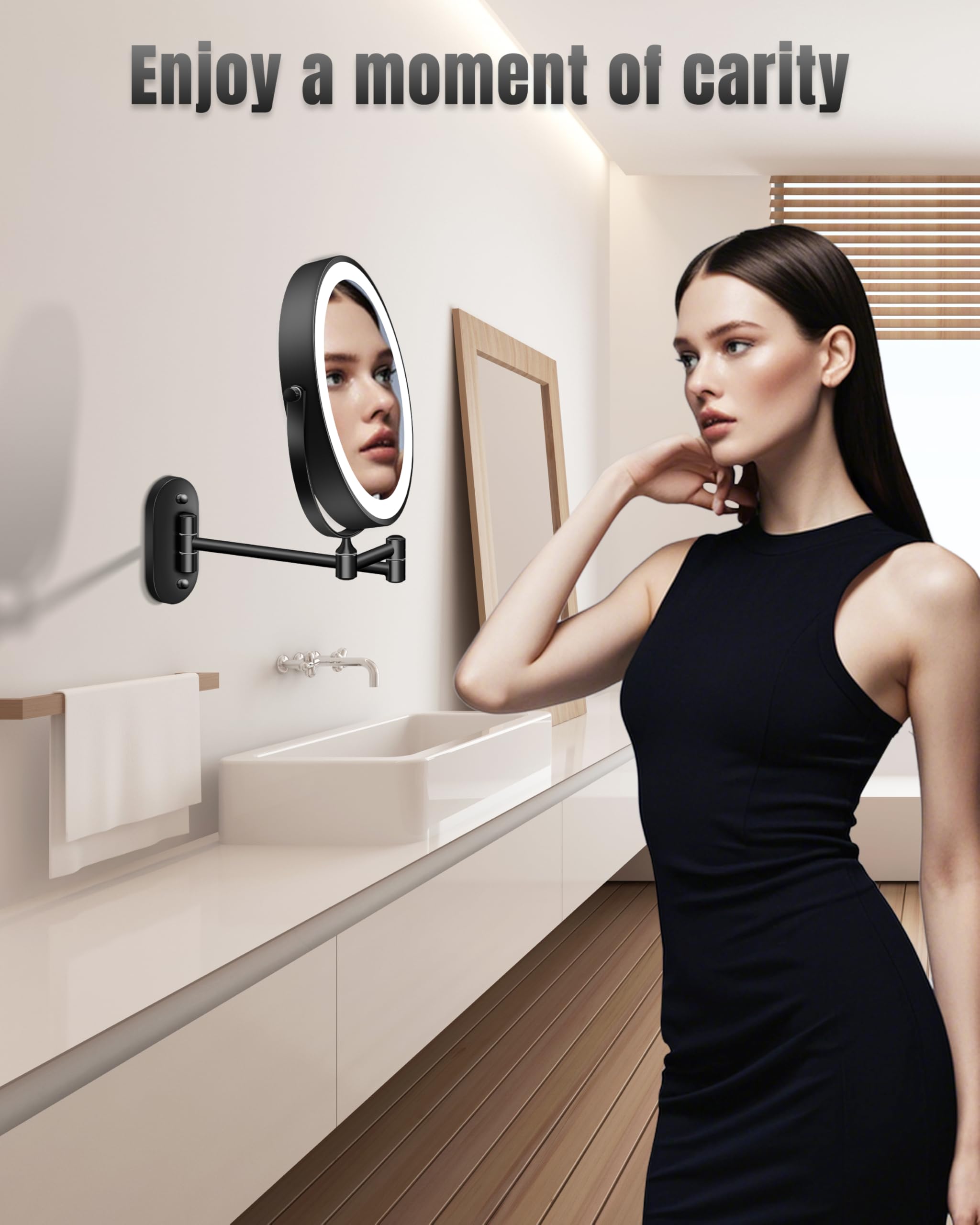 VPU three-color-led-modes-mirror natural lighting for accurate color