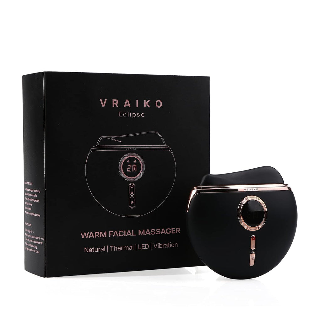 VRAIKO Eclipse natural Bian Stone head delivers skin-friendly massage.