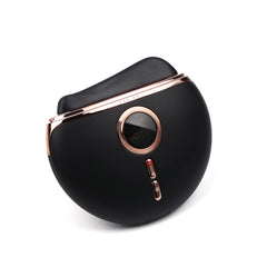 VRAIKO Eclipse shell in black with rose gold edge for elegant skincare.