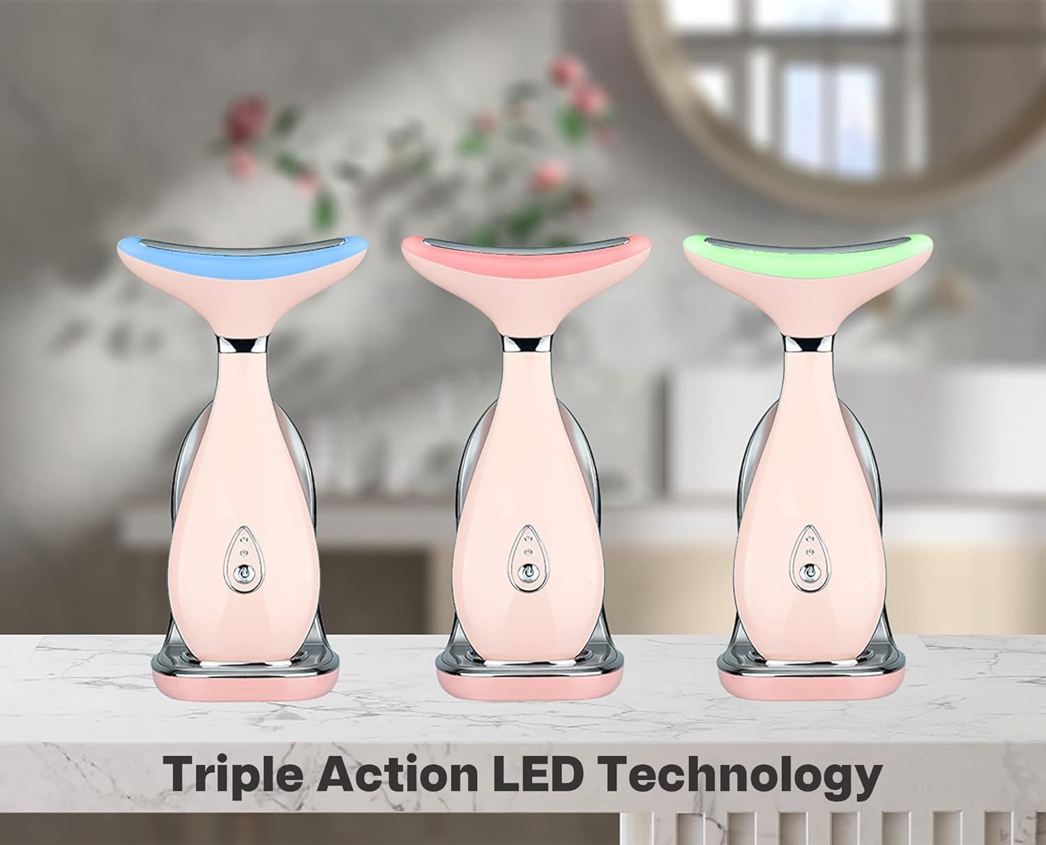 VRAIKO Lily Neck Massager ergonomic design glides smoothly along the neck and face.