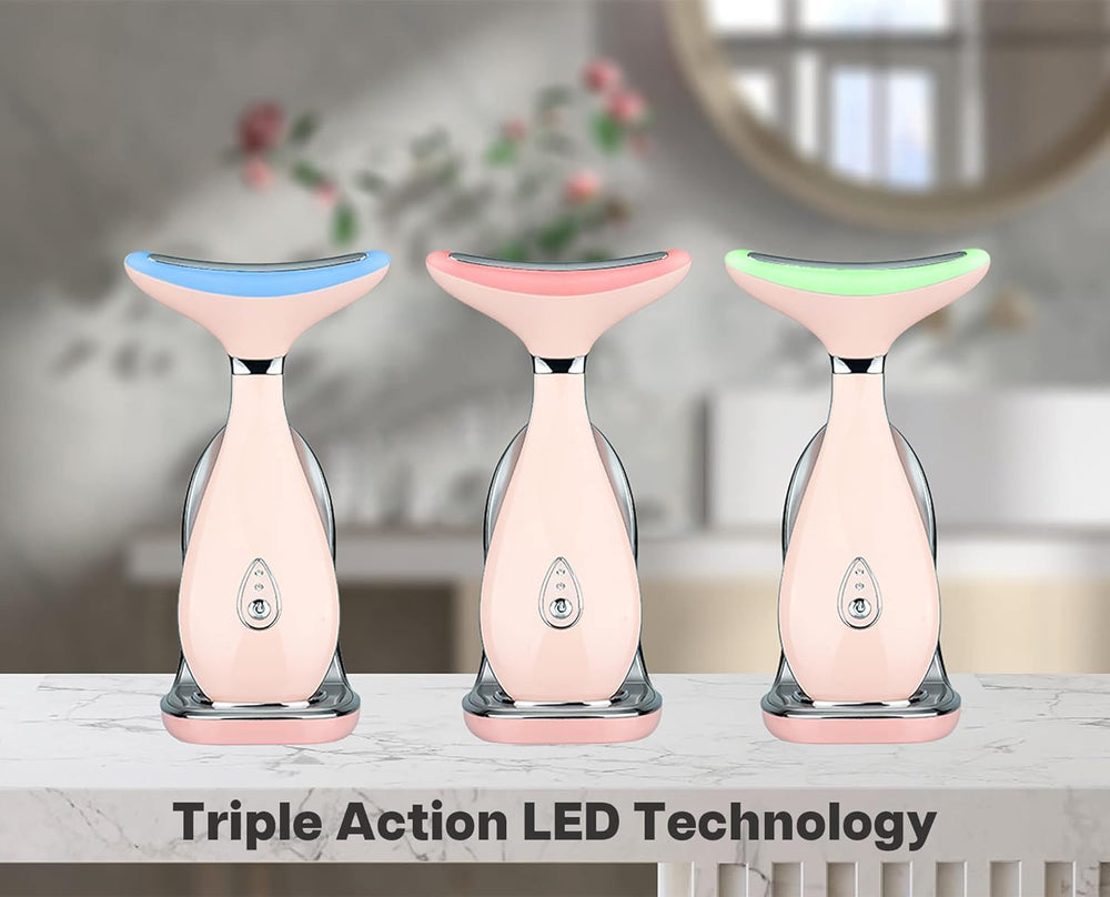 VRAIKO Lily Neck Massager ergonomic design glides smoothly along the neck and face.
