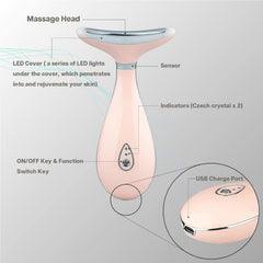 VRAIKO Lily Massager with vibration modes delivers customizable intensity for neck and jaw contouring.