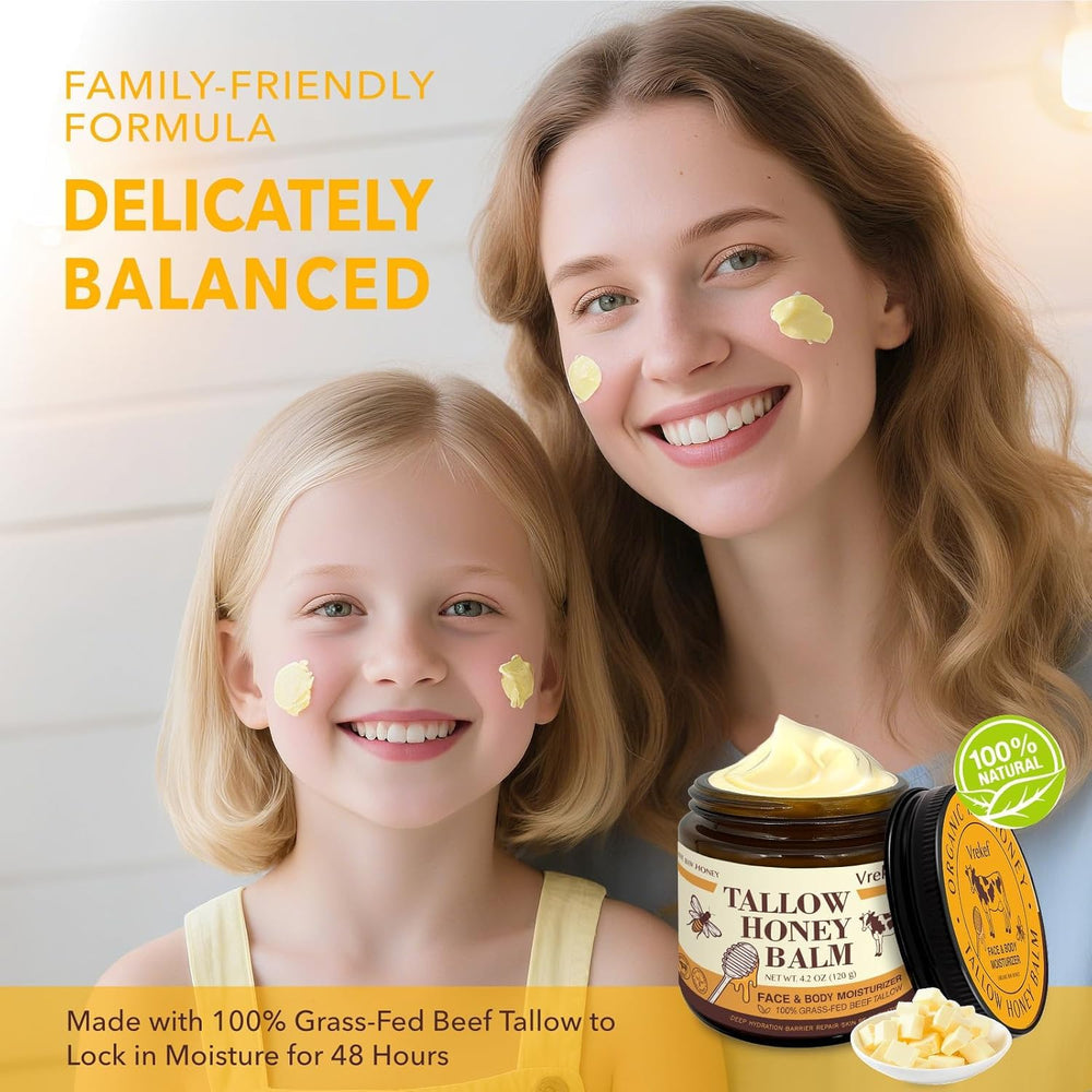 VREKEF multi-use balm on hands demonstrates versatile skincare for body.