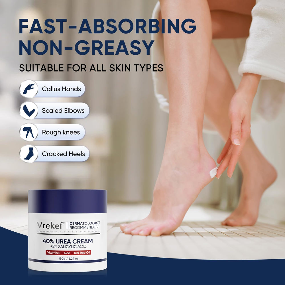 VREKEF Urea Cream dermatologist-tested label adds trusted skincare choice.