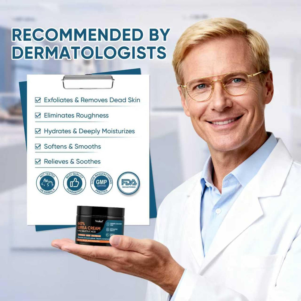 VREKEF Urea Cream 60% daily use promotes routine hydration.