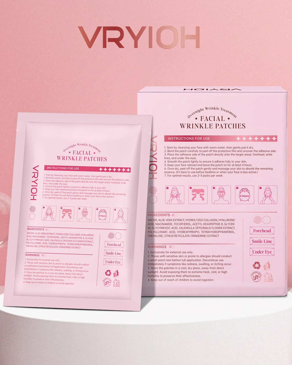 Vryioh breathable patch material ensures comfortable nighttime wear.