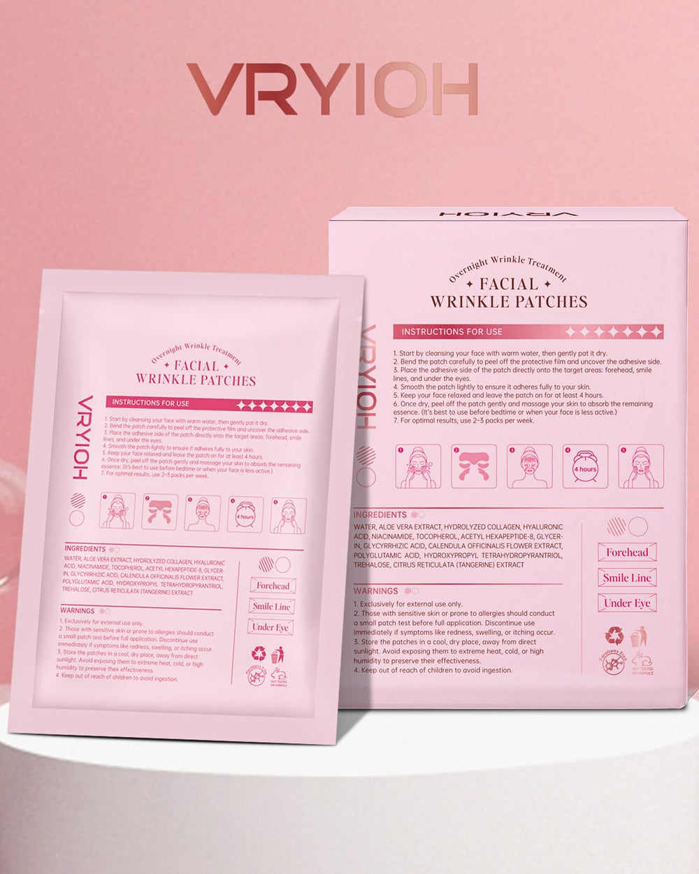 Vryioh breathable patch material ensures comfortable nighttime wear.