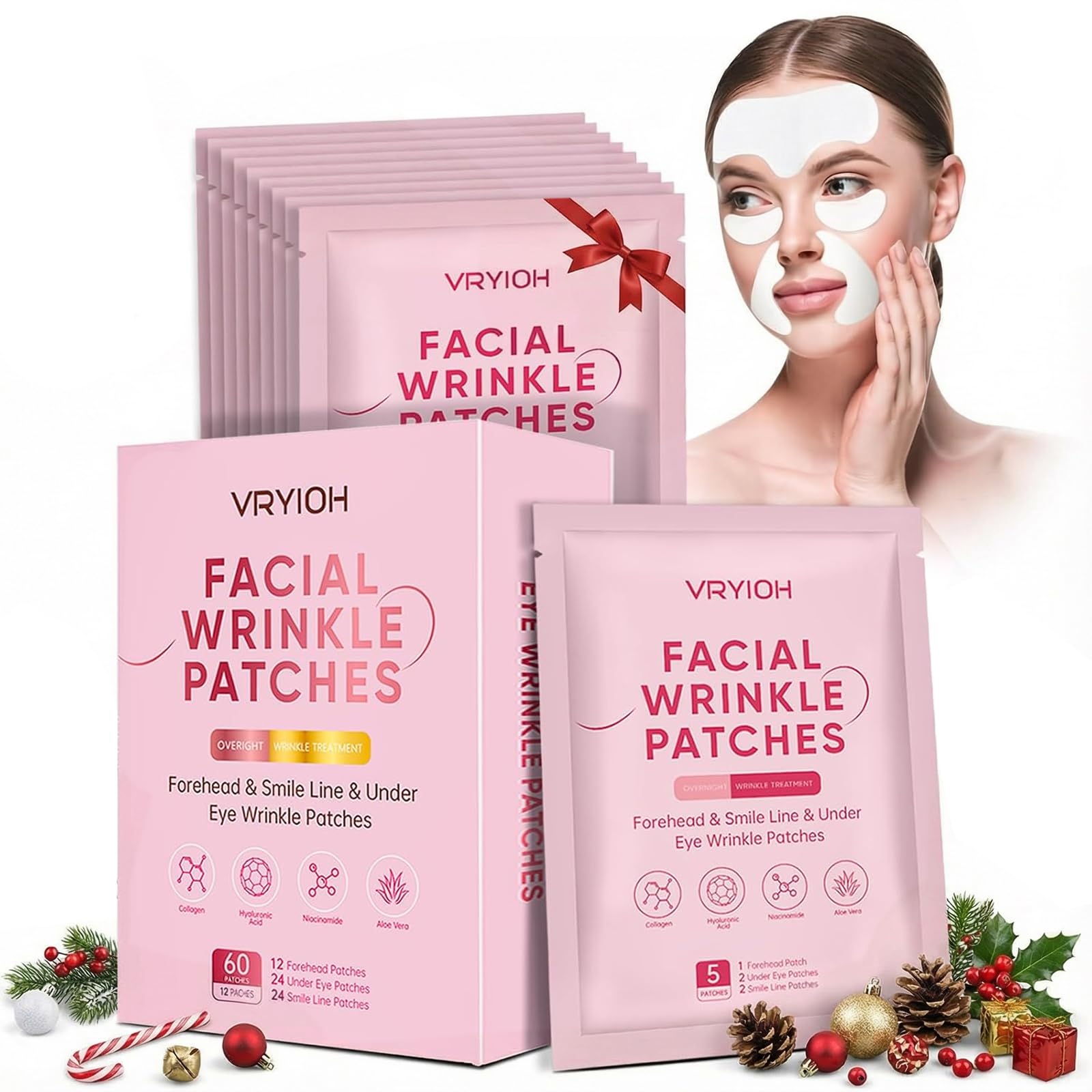 Vryioh forehead patches illustrate targeted hydration for smoother skin overnight.