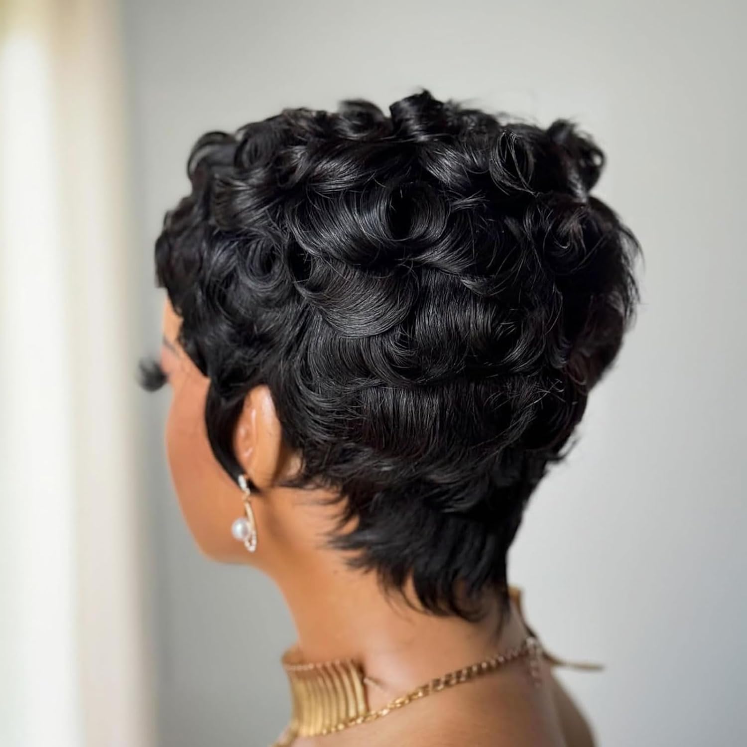 VRZ Pixie Cut Wig glueless cap construction for secure comfort
