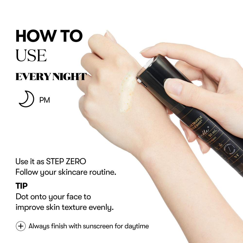 VT COSMETICS Black Truffle Reedle Shot packaging with clear labeling for easy routine planning