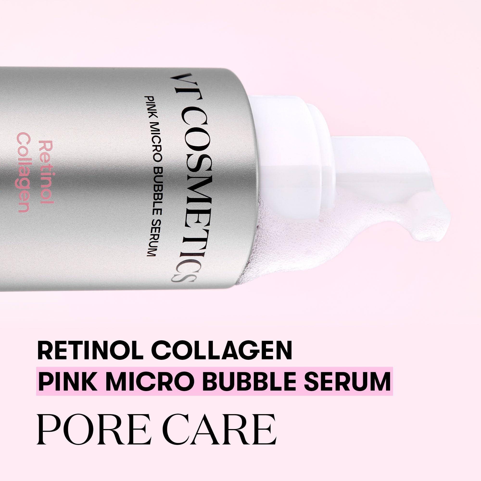 VT COSMETICS Bubble Serum pump dispensing for easy, mess-free skincare routine