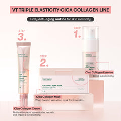 VT COSMETICS Cica Collagen Essence packaging with pink accents and clean branding