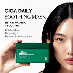 VT COSMETICS CICA Daily Soothing Mask ampoule essence bottle highlighting quick-absorbing hydration.