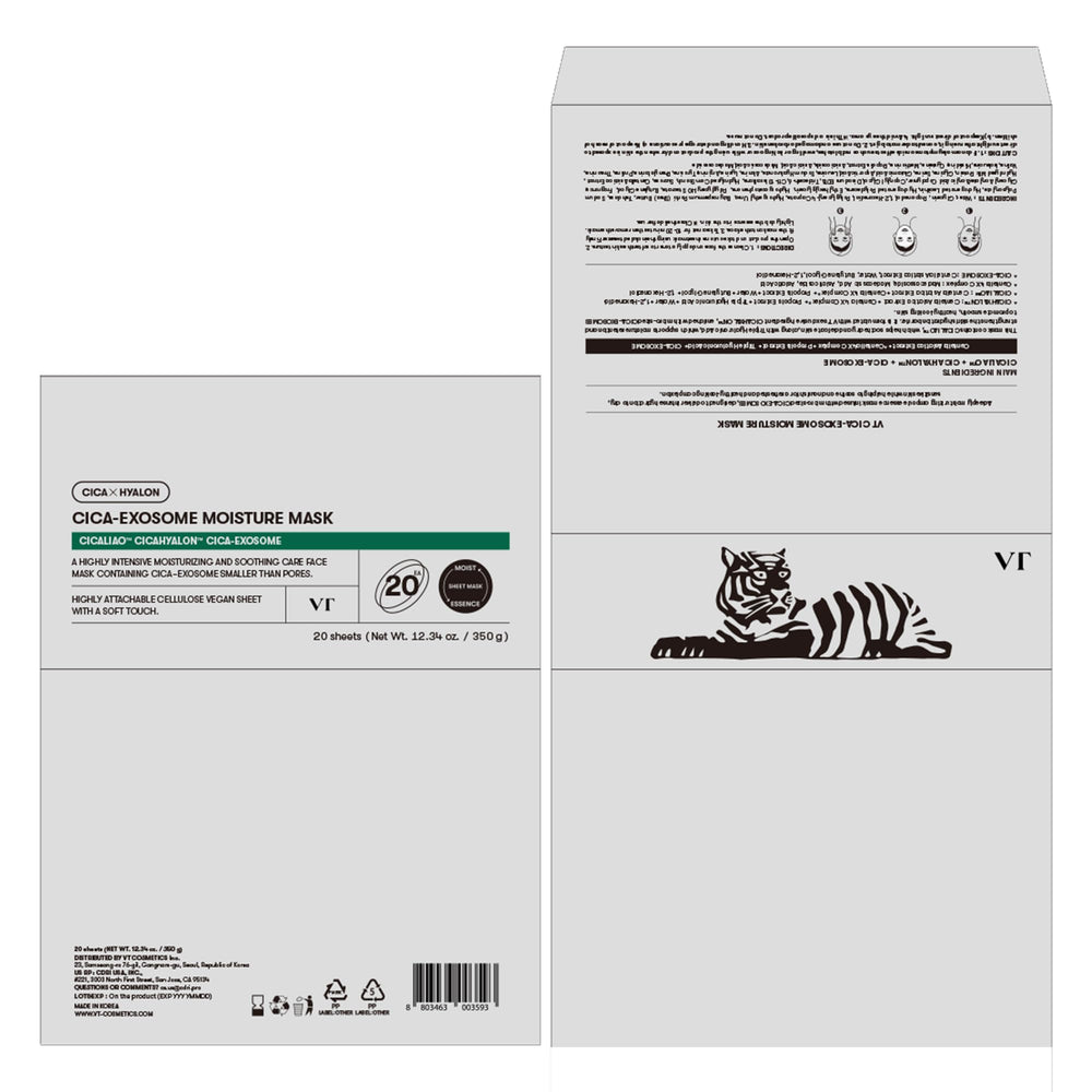 VT COSMETICS Cica-Exosome Moisture Mask results: skin looks hydrated and calm.