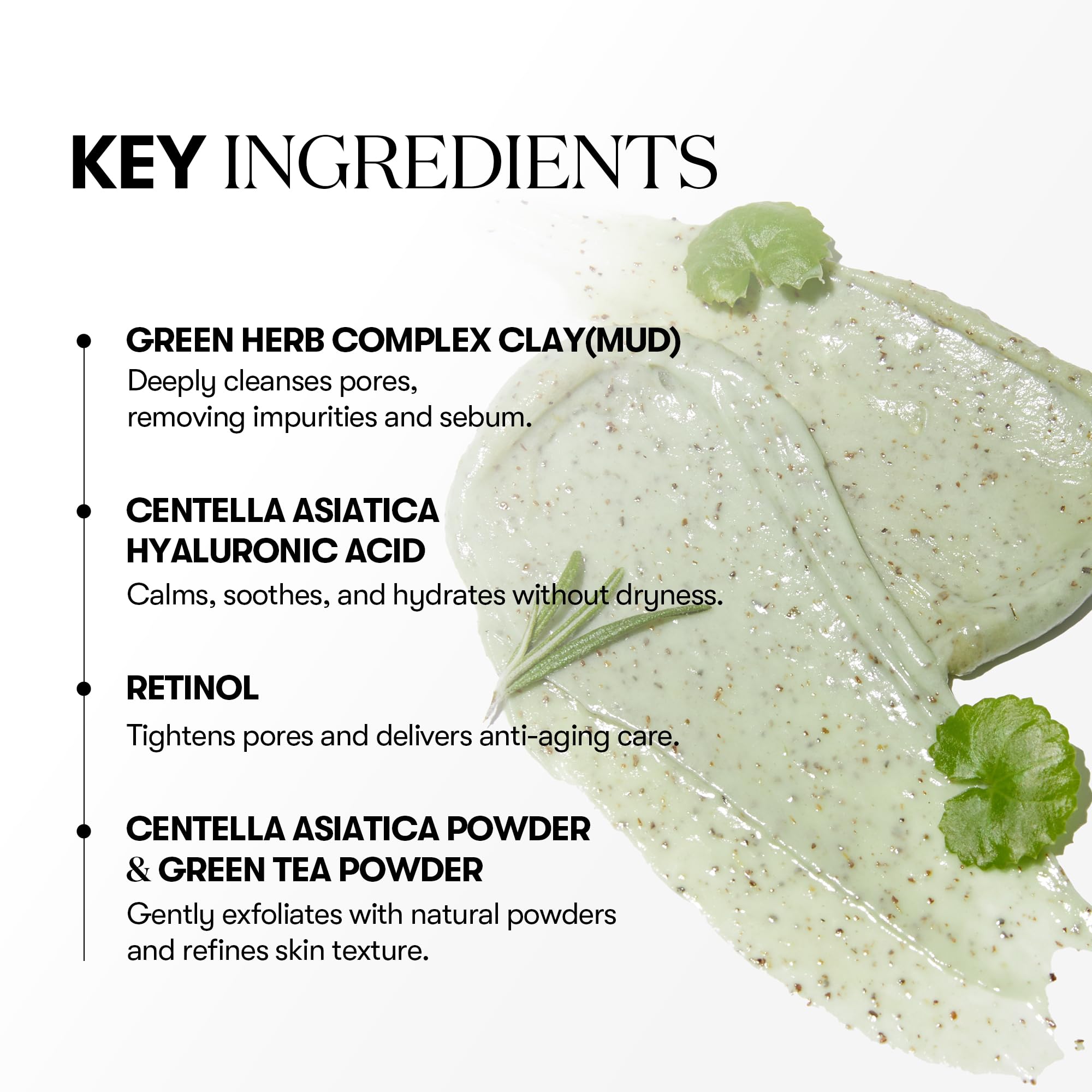 VT COSMETICS CICA Mask Cleanser green clay absorbing excess oil.