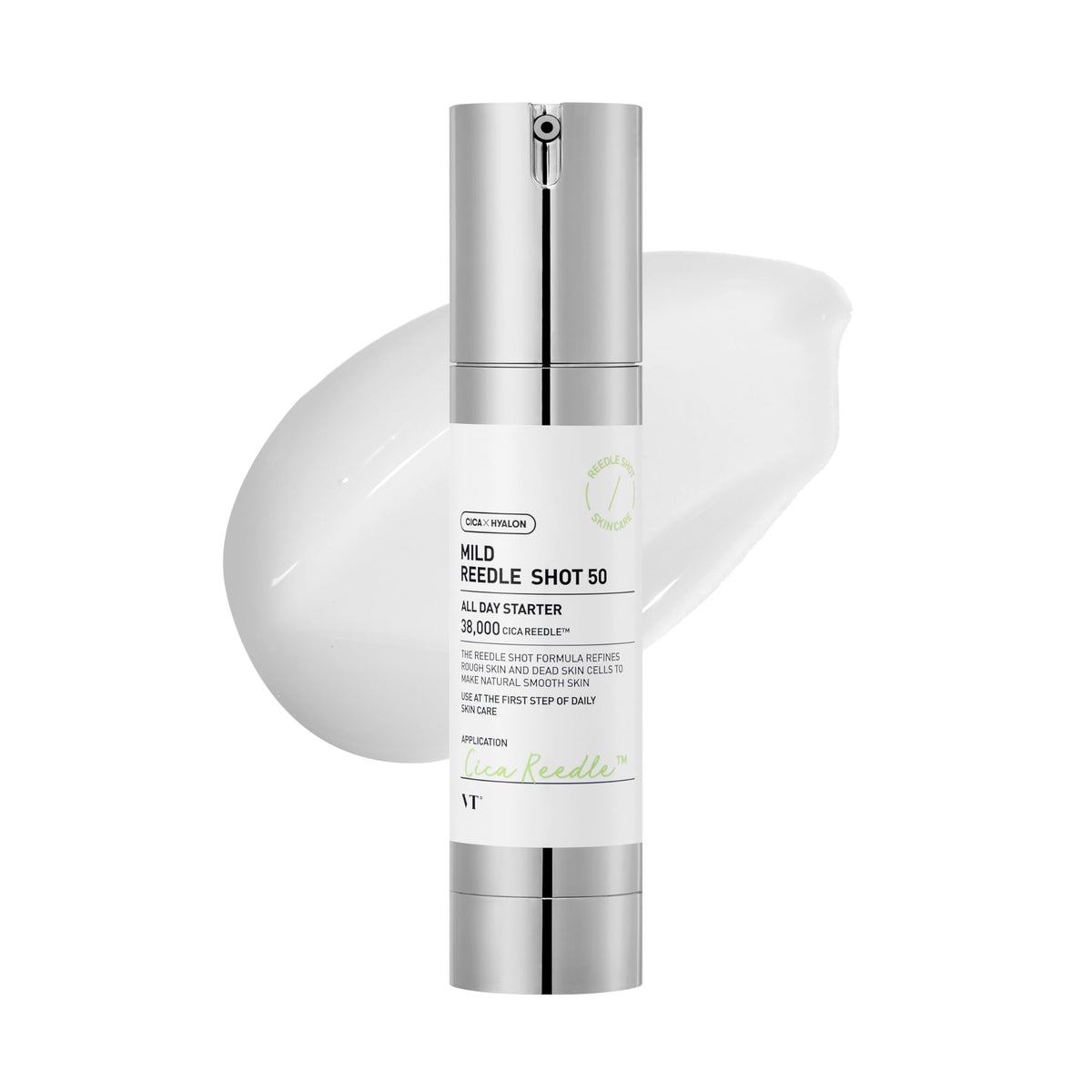 VT COSMETICS CICA Reedle Shot bottle highlighting pore care and exfoliation