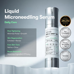 VT COSMETICS CICA Reedle Shot tingling close-up shows normal sensation while exploring gentle exfoliation potential.