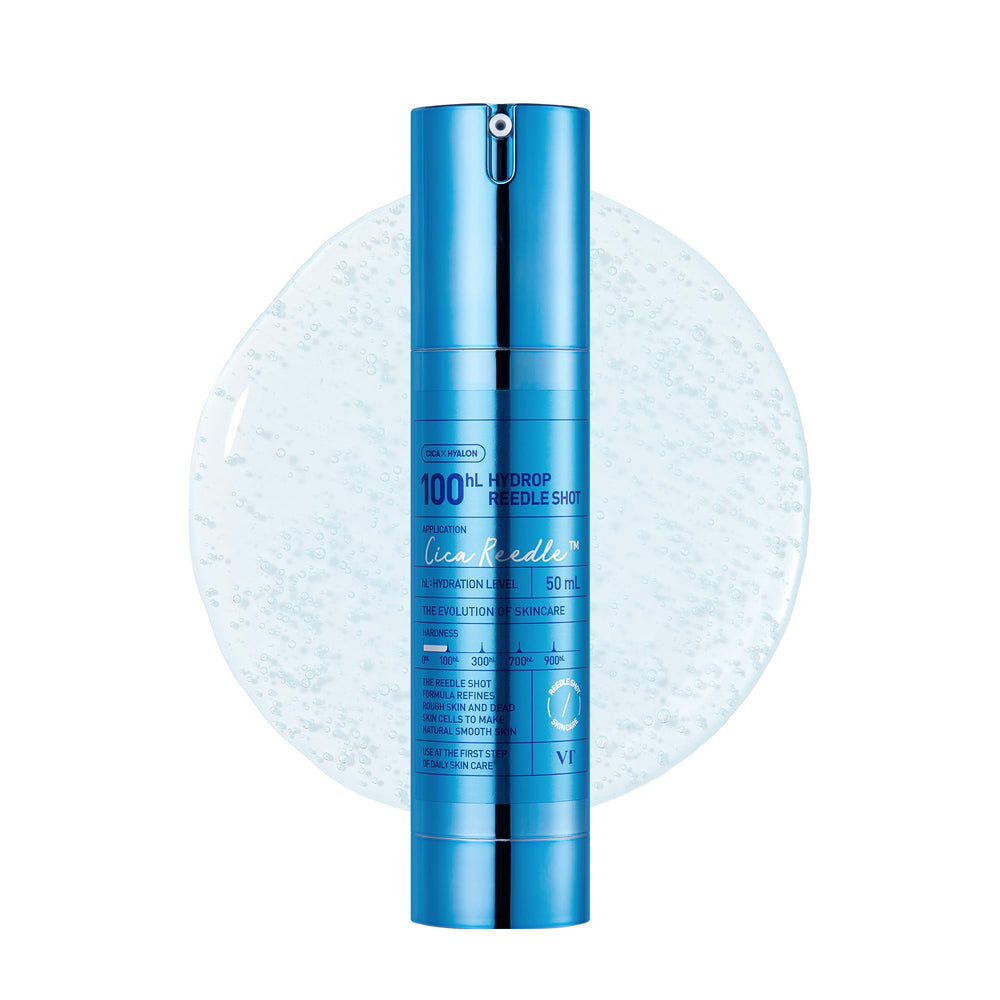 VT COSMETICS Hydrop Reedle Shot bottle front highlights deep hydration for dry skin