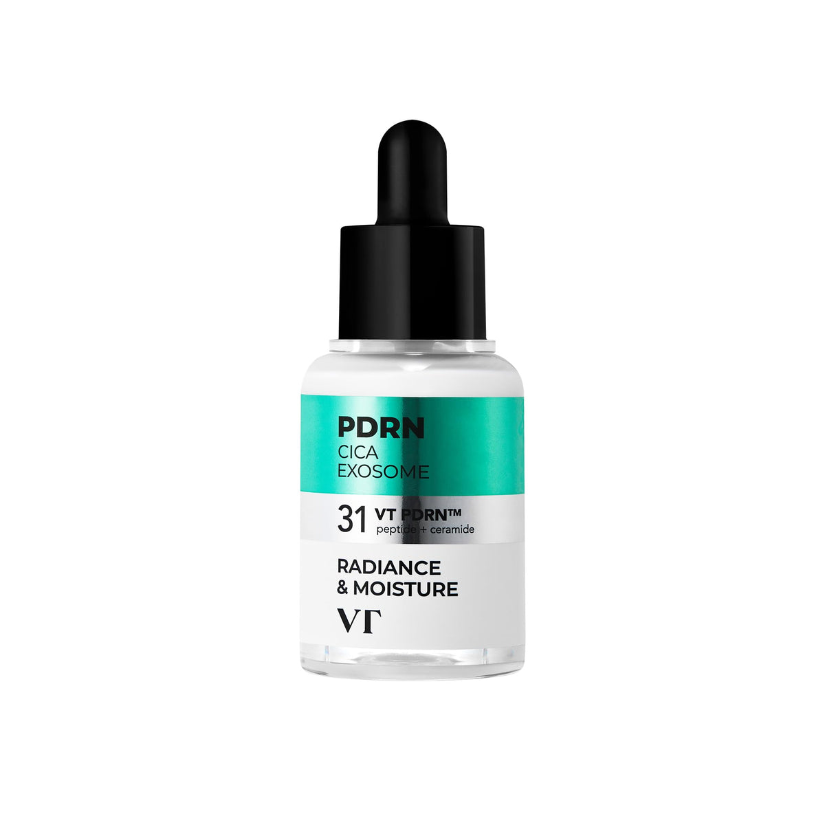 VT COSMETICS PDRN Cica Exosome Ampoule bottle shows fast-absorbing hydration.