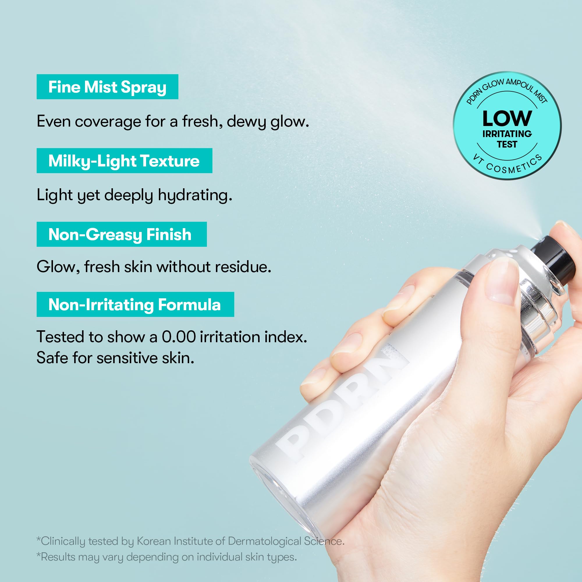 VT COSMETICS PDRN Glow Ampoule on-the-go hydration for busy days.