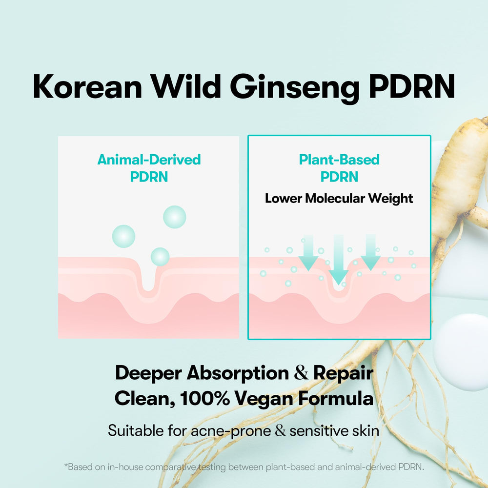 VT COSMETICS PDRN Hydrogel Mask ginseng nutrient visuals highlight plant-based PDRN benefits