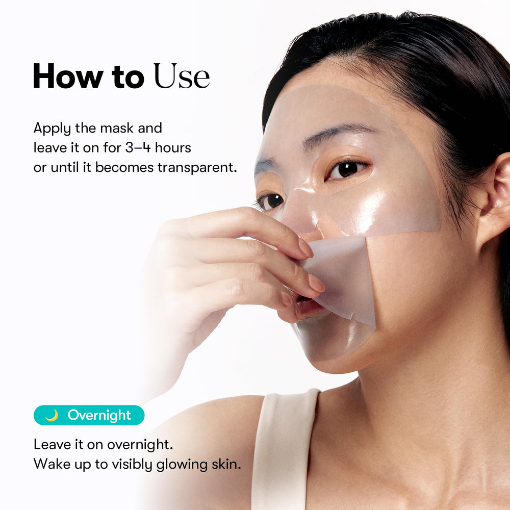 VT COSMETICS PDRN Hydrogel Mask overnight routine concept demonstrates real-life use