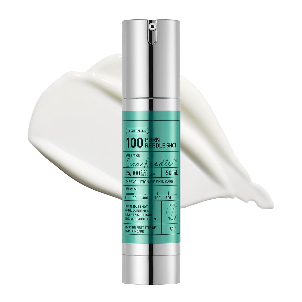 VT COSMETICS PDRN Reedle Shot bottle with milky ampoule texture for radiant skin