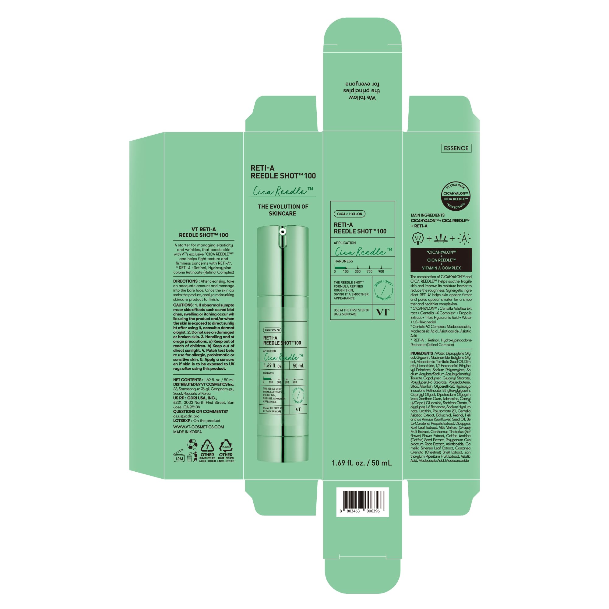 VT COSMETICS Polyphenol Allantoin soothing hydration image conveys calm skin comfort.