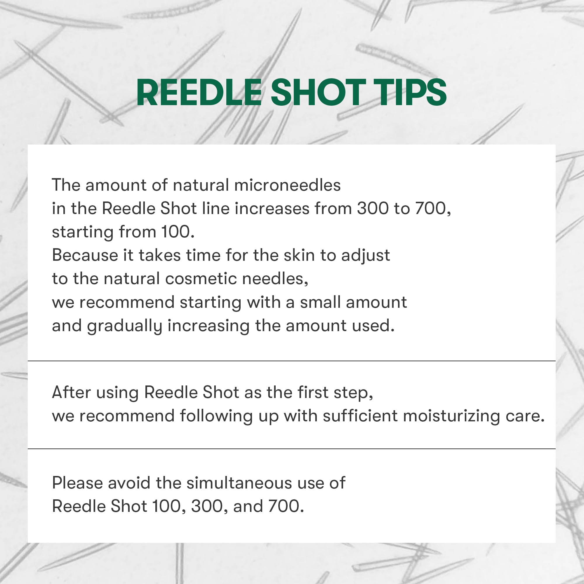 VT COSMETICS Pro Cica Reedle Shot being applied to the face for absorption