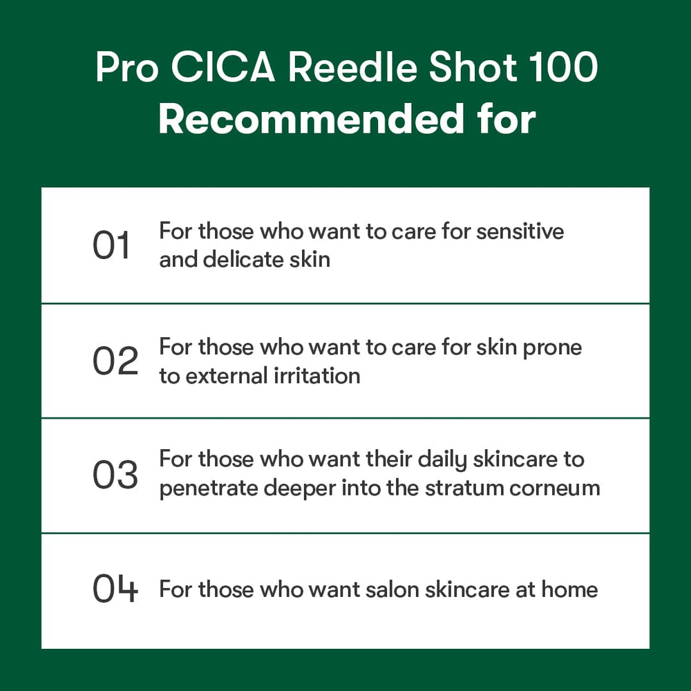 VT COSMETICS Pro Cica Reedle Shot bottle shown for daily ritual use