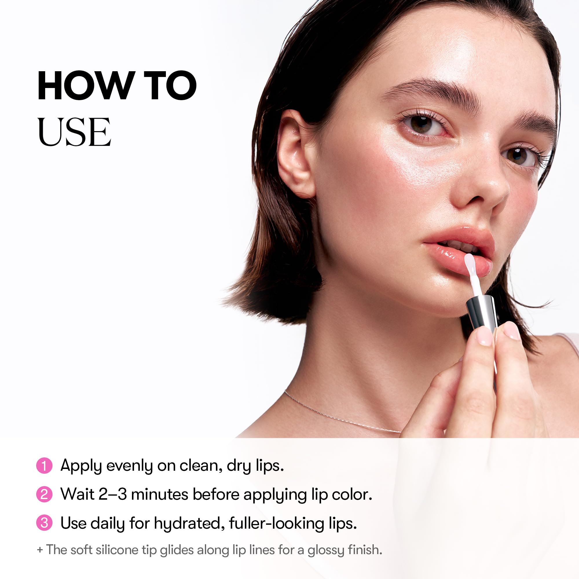 VT COSMETICS Reedle Shot Lip Plumper jojoba oil nourishes lips during wear.