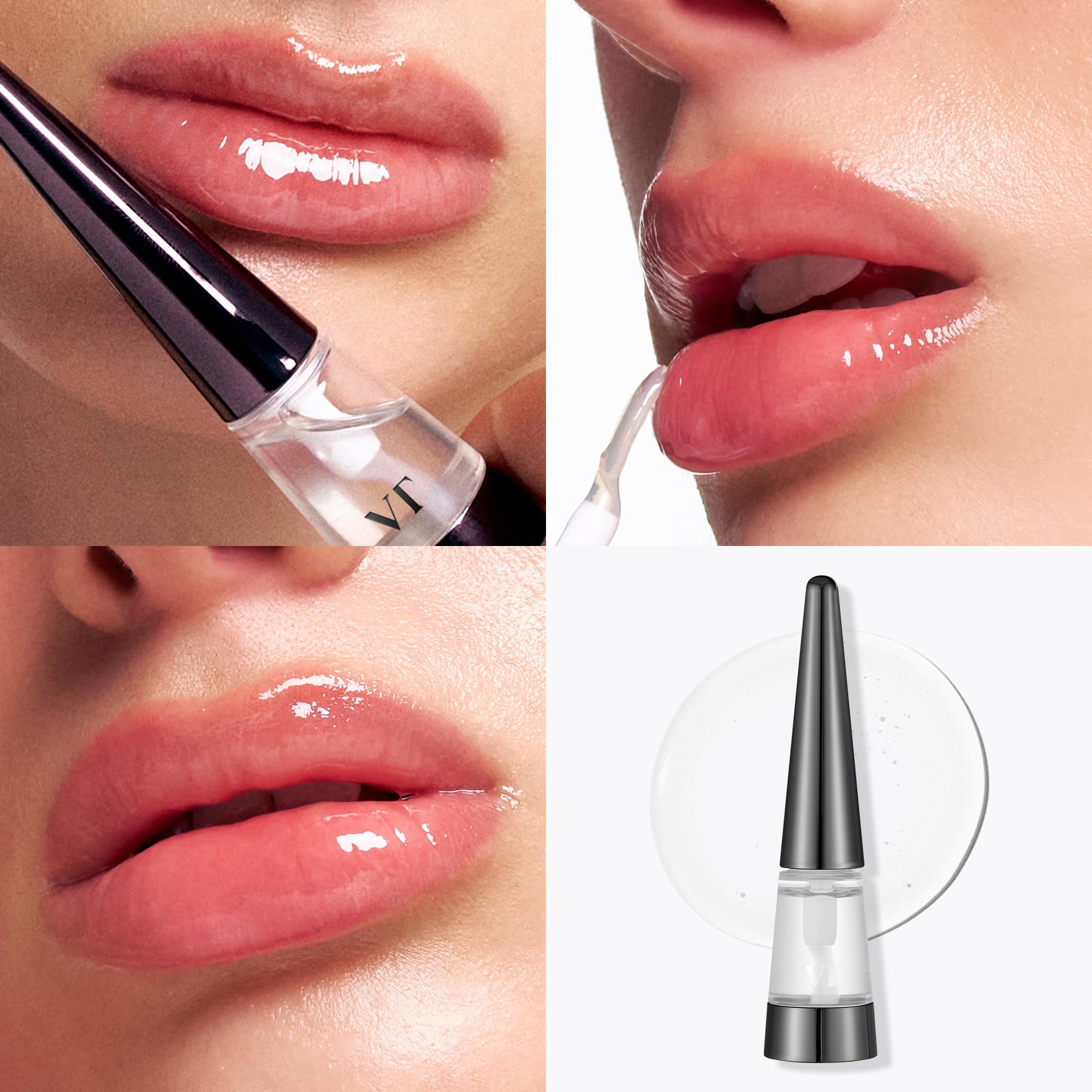 VT COSMETICS Reedle Shot Lip Plumper micro-particle texture for gentle plumping.