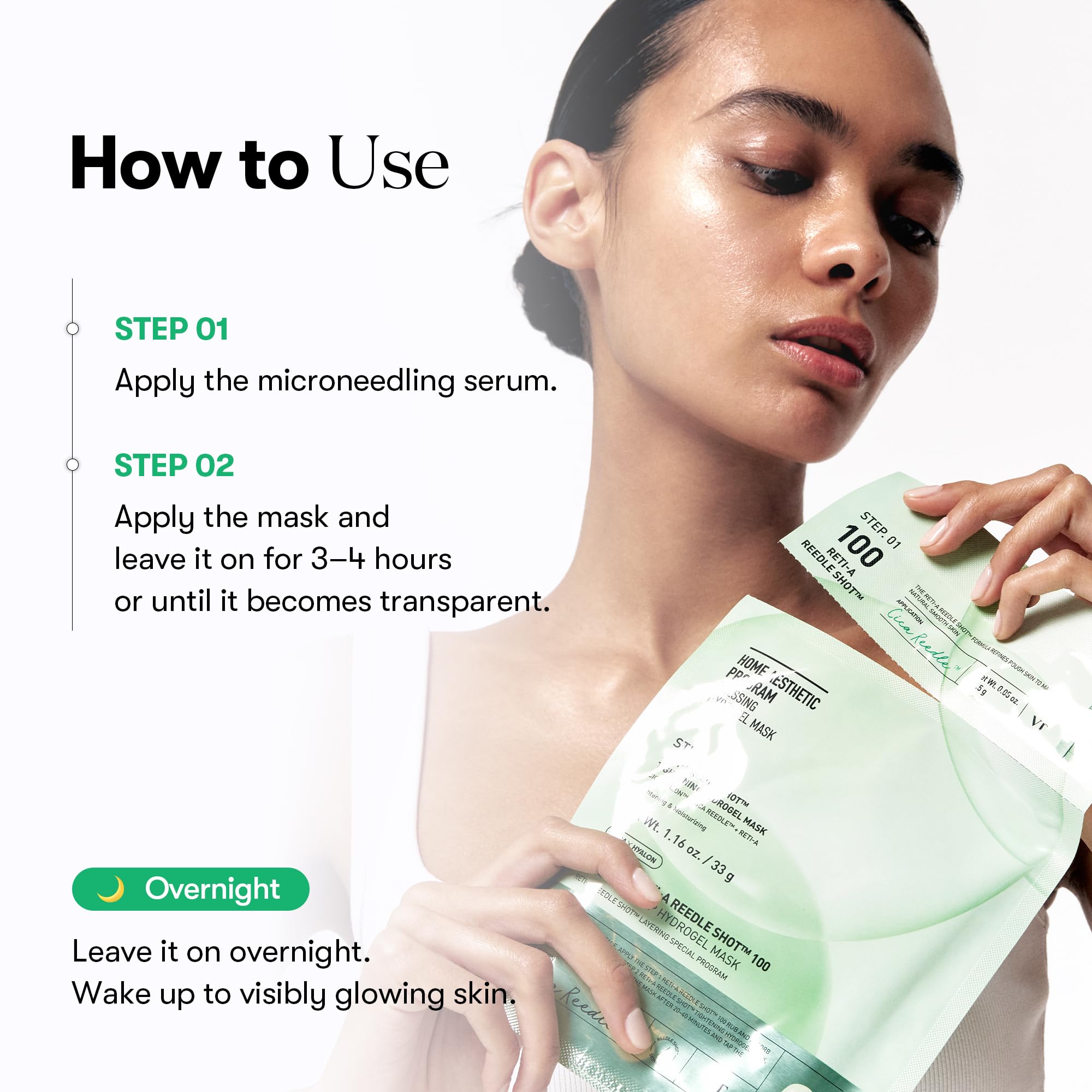 VT COSMETICS Reti-A Reedle Shot hydrogel adheres for absorption.