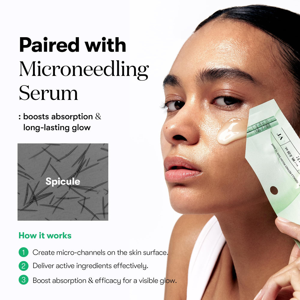 Overnight VT COSMETICS Reti-A Reedle Shot mask on skin.