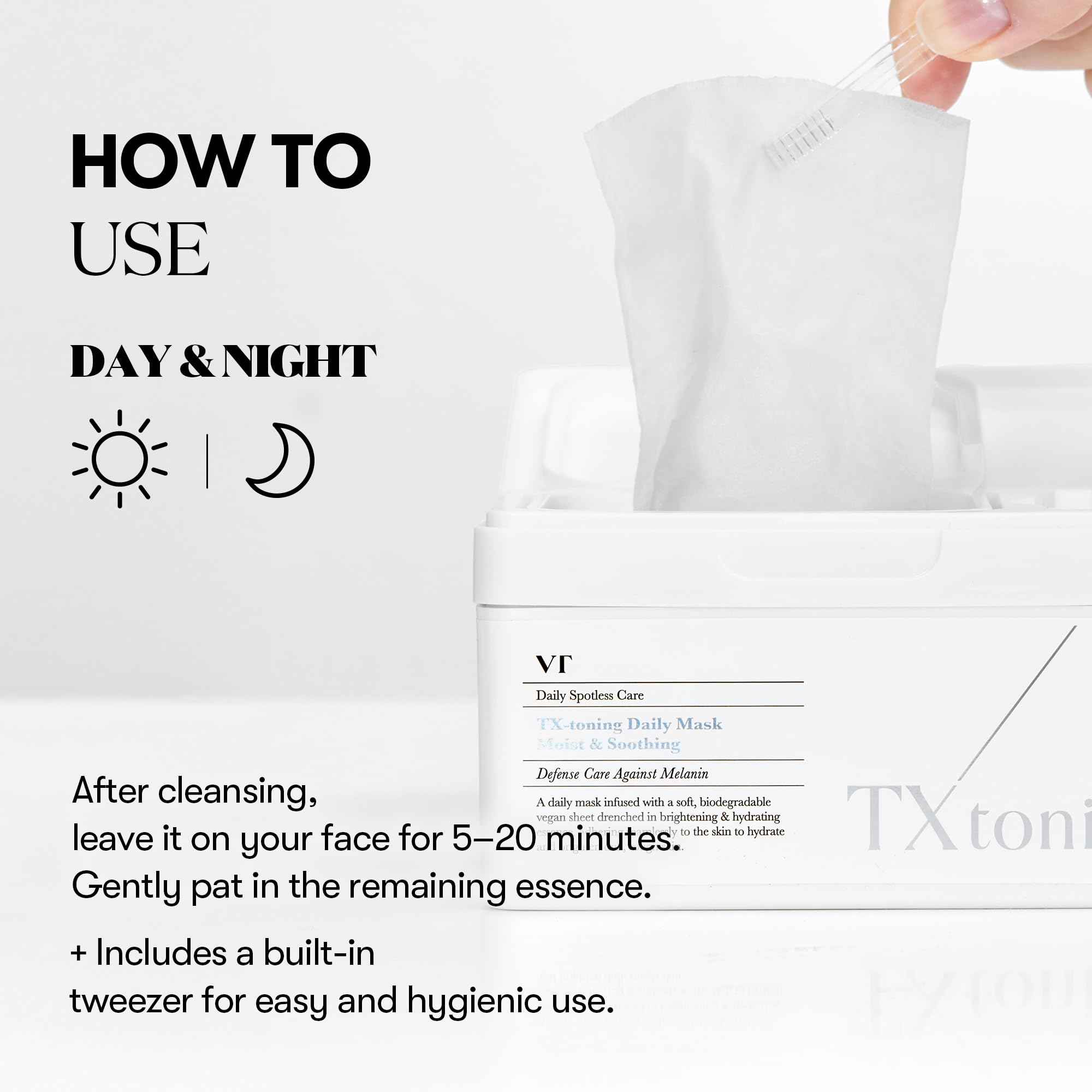 VT COSMETICS TX Toning Daily Mask niacinamide ingredient supports hydration and clarity