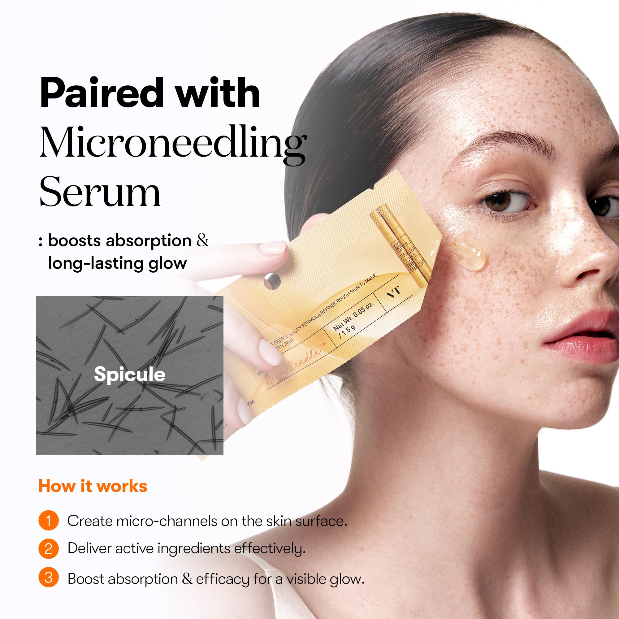 VT COSMETICS Vita-Light Reedle Shot overnight routine delivers essence for overnight moisture