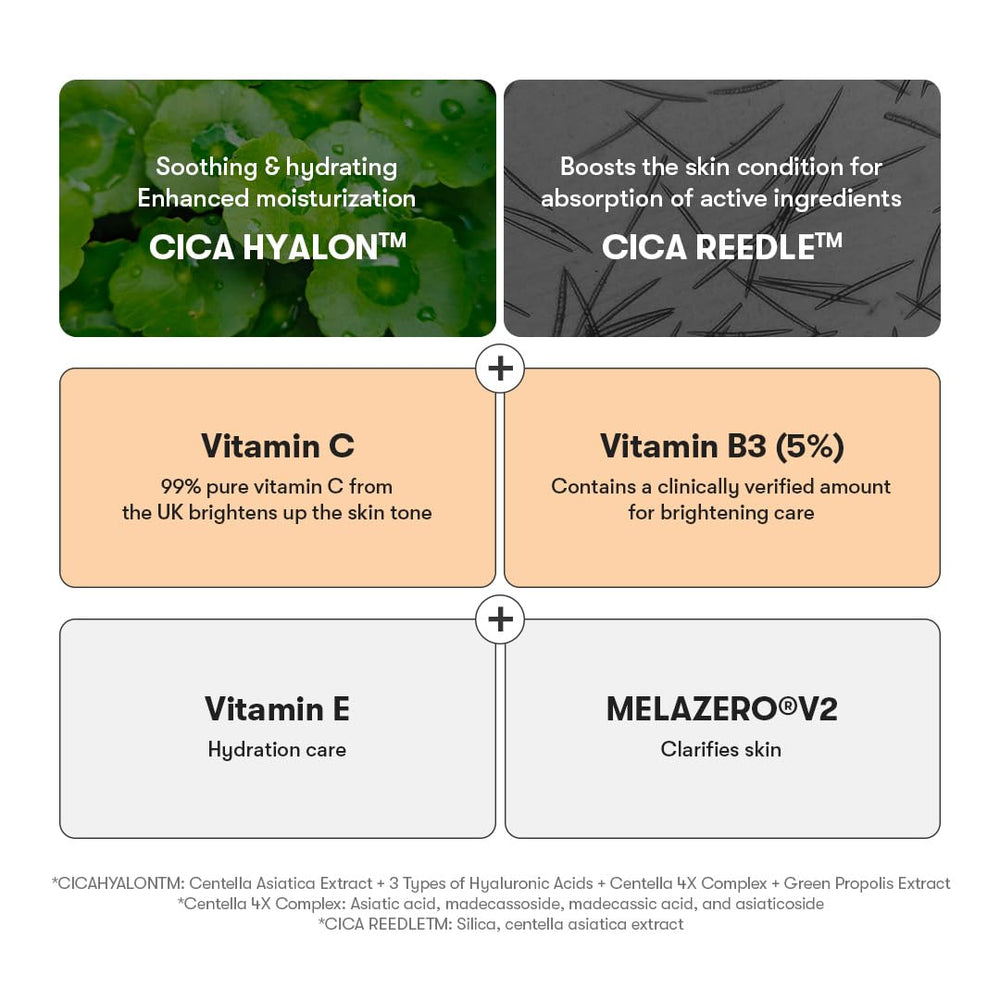 VT COSMETICS Vita-Light Reedle Shot packaging ready for routine skincare.