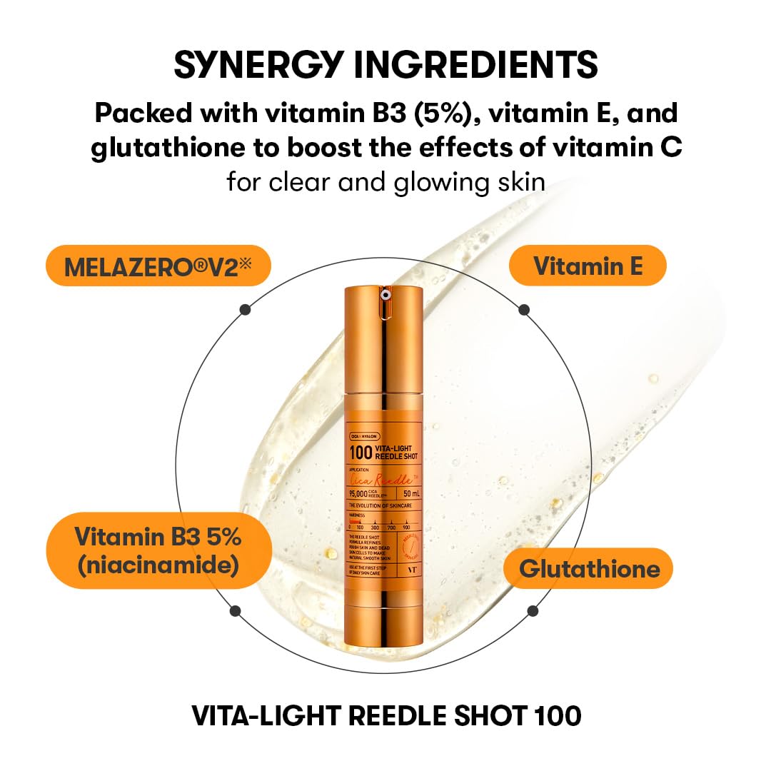VT COSMETICS Vitamin C capsules close-up highlighting stabilized skin support.